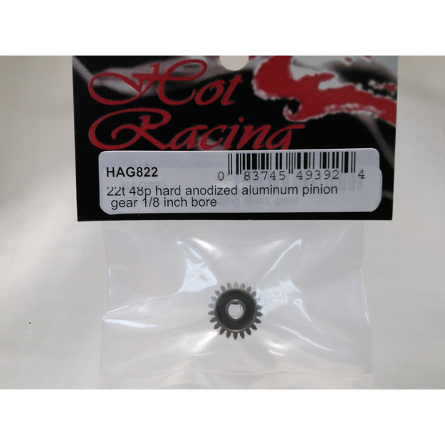 ヘグモ セット Hot Racing HAG822 22t 48p Hard Anodized Aluminum Pinion Gear